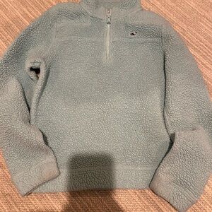 Girls Vineyard Vines Blue Quarter-Zip Sweater